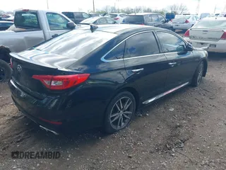 2015 Hyundai Sonata 2.0T Sport with VIN 5NPE34AB2FH068154, listed as a IAAI auction lot 42085654 with 77,824 mi miles. Bid and sale history available at carsss.com. Image 4.