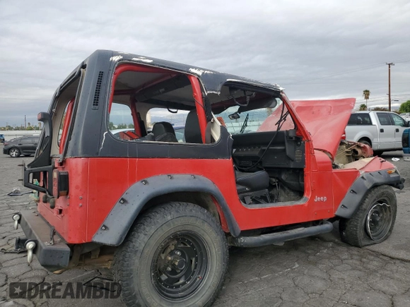 1995 Jeep Wrangler S with VIN 1J4FY19P2SP254595, listed as a Copart auction lot 82430184 with 130,942 mi miles and Salvage Title. Bid and sale history available at carsss.com. Image 3.