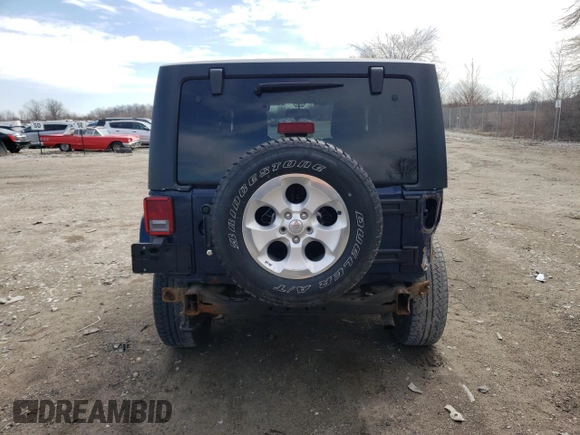2013 Jeep Wrangler Sahara with VIN 1C4AJWBG3DL516842, listed as a Copart auction lot 49246065 with 129,594 mi miles and Salvage title. Bid and sale history available at DreamBid. Image 6.