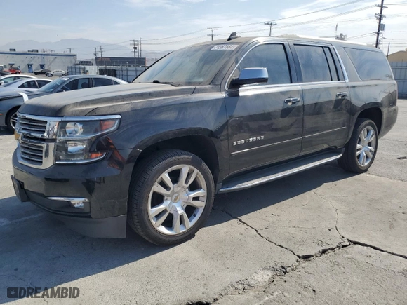 2017 Chevrolet Suburban Premier with VIN 1GNSCJKC0HR140111, listed as a Copart auction lot 74387664 with 104,094 mi miles and Salvage Title. Bid and sale history available at carsss.com. Image 1.