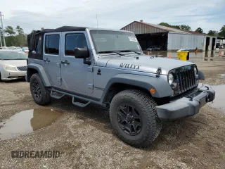 2016 Jeep Wrangler Unlimited Sport with VIN 1C4BJWDG8GL346676, listed as a Copart auction lot 57972665 with 57,515 mi miles and Salvage title. Bid and sale history available at DreamBid. Image 4.