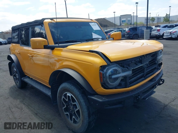 2021 Ford Bronco with VIN 1FMEE5BPXMLA93172, listed as a IAAI auction lot 42109487 with Not Provided miles and . Bid and sale history available at DreamBid. Image 1.