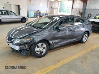 2013 Honda Civic LX with VIN 2HGFB2F54DH567592, listed as a Copart auction lot 57566645 with 186,100 mi miles and Salvage title. Bid and sale history available at DreamBid. Image 1.