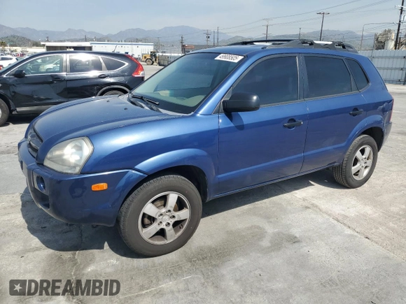 2008 Hyundai Tucson GLS with VIN KM8JM12B58U920493, listed as a Copart auction lot 49908505 with 202,954 mi miles and Salvage Title. Bid and sale history available at carsss.com. Image 1.