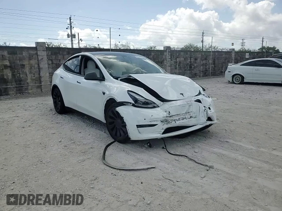 2022 Tesla Model Y Performance with VIN 7SAYGDEFXNF410531, listed as a Copart auction lot 54449715 with Not Provided miles and Non Repairable. Bid and sale history available at DreamBid. Image 14.