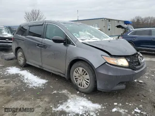 2014 Honda Odyssey LX with VIN 5FNRL5H26EB119925, listed as a Copart auction lot 45383145 with 178,620 mi miles and Salvage Title. Bid and sale history available at carsss.com. Image 4.