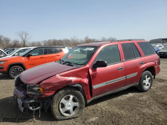 2002 Chevrolet TrailBlazer LS with VIN 1GNDT13S422462068, listed as a Copart auction lot 46504315 with 234,984 mi miles and Salvage Title. Bid and sale history available at carsss.com. Image 1.