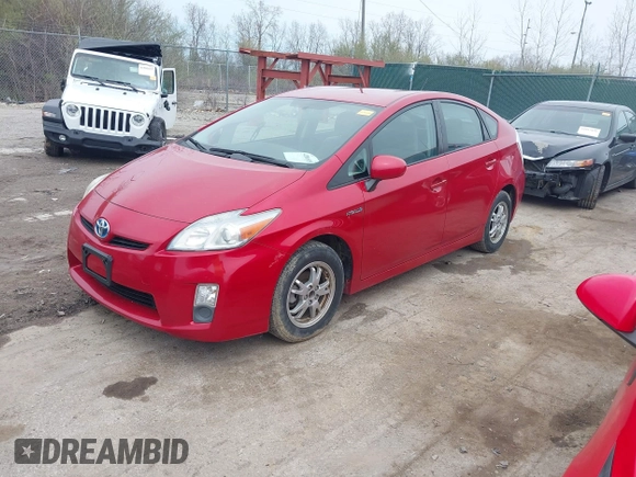 2010 Toyota Prius II with VIN JTDKN3DU4A0215973, listed as a IAAI auction lot 42005259 with 167,088 mi miles. Bid and sale history available at carsss.com. Image 2.