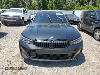 2023 BMW 3 Series 330i with VIN 3MW69FF0XP8D11104, listed as a Copart auction lot 52456275 with 0 mi miles and Salvage Title. Bid and sale history available at carsss.com. Image 5.