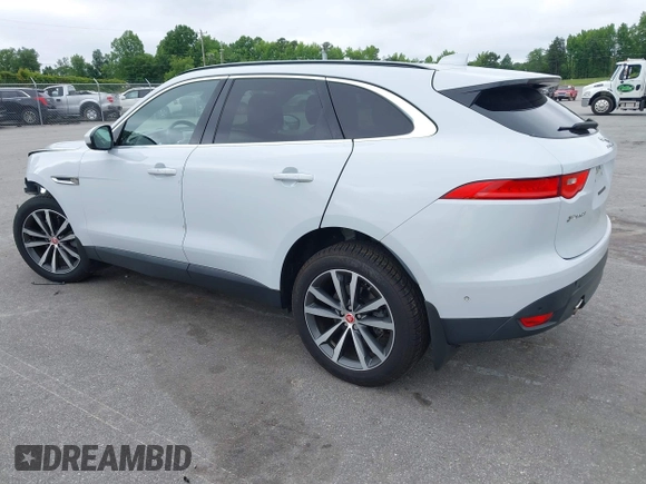 2019 Jaguar F-Pace 25t Prestige with VIN SADCK2GX3KA602396, listed as a IAAI auction lot 42377936 with 58,274 mi miles and . Bid and sale history available at DreamBid. Image 3.