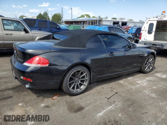 2005 BMW 6 Series 645Ci with VIN WBAEK73495B327903, listed as a Copart auction lot 69630094 with 150,559 mi miles and Salvage Title. Bid and sale history available at carsss.com. Image 3.