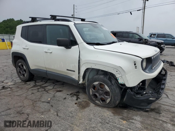 2017 Jeep Renegade Sport with VIN ZACCJBAB0HPF11056, listed as a Copart auction lot 56515405 with 159,547 mi miles and Salvage title. Bid and sale history available at DreamBid. Image 4.