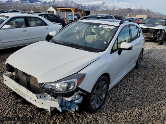 2015 Subaru Impreza Wagon 2.0i Sport Premium with VIN JF1GPAY60F8240383, listed as a Copart auction lot 46648115 with 136,632 mi miles and Salvage Title. Bid and sale history available at carsss.com. Image 1.