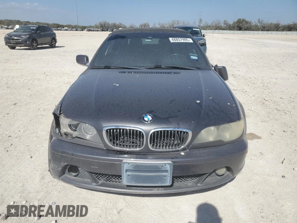 2005 BMW 3 Series 325Ci with VIN WBABW33445PL36818, listed as a Copart auction lot 48857995 with Not Provided miles and Salvage Title. Bid and sale history available at carsss.com. Image 5.