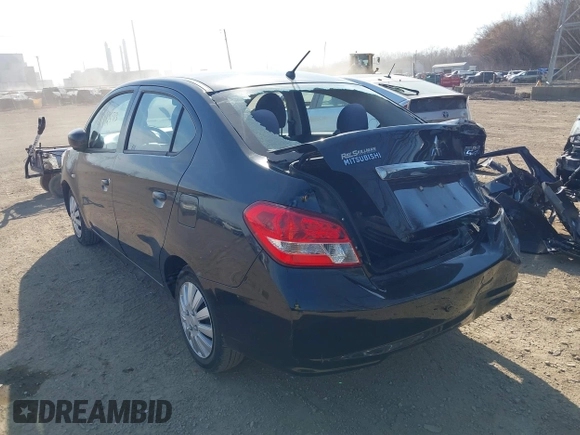 2017 Mitsubishi Mirage G4 ES with VIN ML32F3FJ2HHF18106, listed as a IAAI auction lot 41792573 with 76,931 mi miles. Bid and sale history available at carsss.com. Image 3.