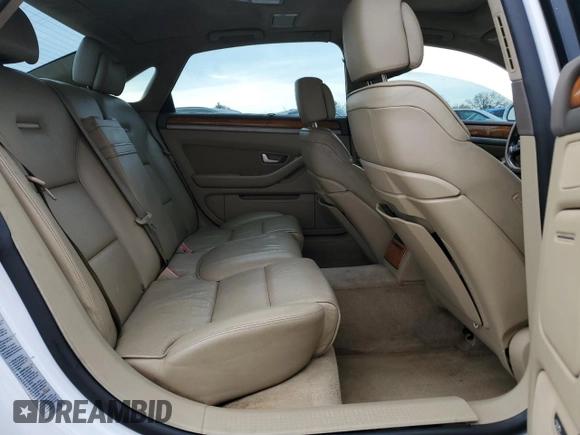 2007 Audi A8 L 4.2L with VIN WAUMV44E37N001895, listed as a Copart auction lot 80737364 with 0 mi miles and Salvage Title. Bid and sale history available at carsss.com. Image 10.
