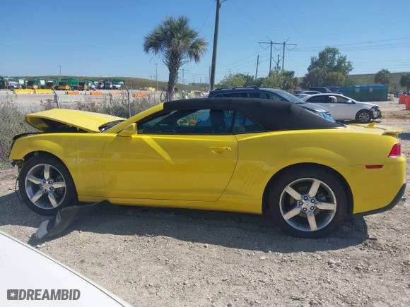 2015 Chevrolet Camaro LT with VIN 2G1FD3D30F9214174, listed as a IAAI auction lot 41807488 with 23,002 mi miles. Bid and sale history available at carsss.com. Image 14.