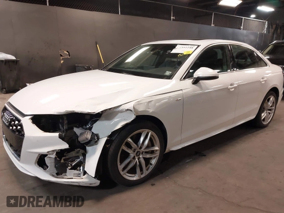 2021 Audi A4 S line Premium with VIN WAUDAAF44MN005142, listed as a IAAI auction lot 40352248 with 39,570 mi miles and . Bid and sale history available at DreamBid. Image 6.