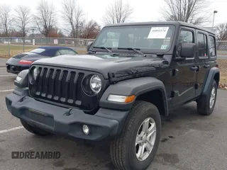 2022 Jeep Wrangler Unlimited Willys Sport with VIN 1C4HJXDN3NW132771, listed as a IAAI auction lot 41052274 with 33,302 mi miles and . Bid and sale history available at DreamBid. Image 2.