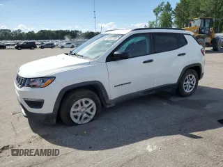 2018 Jeep Compass Sport with VIN 3C4NJCAB7JT140622, listed as a Copart auction lot 58162185 with 128,686 mi miles and Salvage title. Bid and sale history available at DreamBid. Image 1.