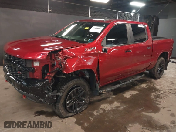 2021 Chevrolet Silverado 1500 Custom Trail Boss with VIN 1GCPYCEF1MZ386922, listed as a IAAI auction lot 41858403 with 61,155 mi miles and . Bid and sale history available at DreamBid. Image 17.
