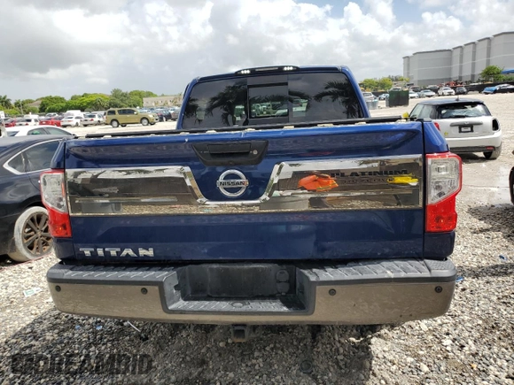 2017 Nissan Titan SL with VIN 1N6AA1E6XHN536129, listed as a Copart auction lot 60496415 with 132,269 mi miles and Salvage title. Bid and sale history available at DreamBid. Image 6.