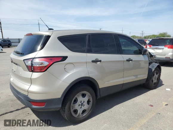 2017 Ford Escape S with VIN 1FMCU0F77HUE25995, listed as a Copart auction lot 56180845 with 105,006 mi miles and Salvage title. Bid and sale history available at DreamBid. Image 3.