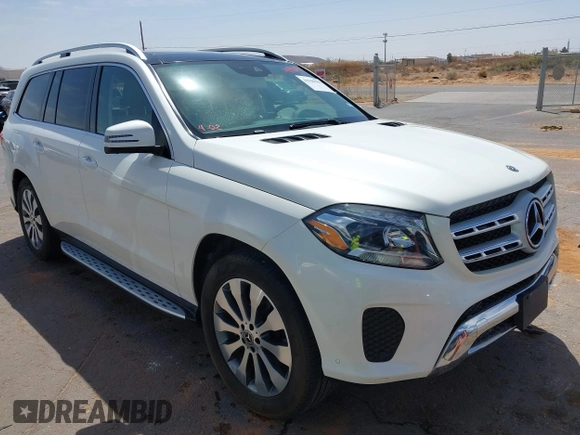 2019 Mercedes-Benz GLS with VIN 4JGDF6EE3KB224583, listed as a IAAI auction lot 41946943 with 99,698 mi miles. Bid and sale history available at carsss.com. Image 1.