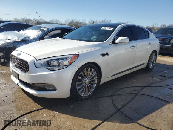 2015 Kia K900 Luxury with VIN KNALW4D40F6020543, listed as a Copart auction lot 45549255 with 164,780 mi miles and Salvage Title. Bid and sale history available at carsss.com. Image 1.