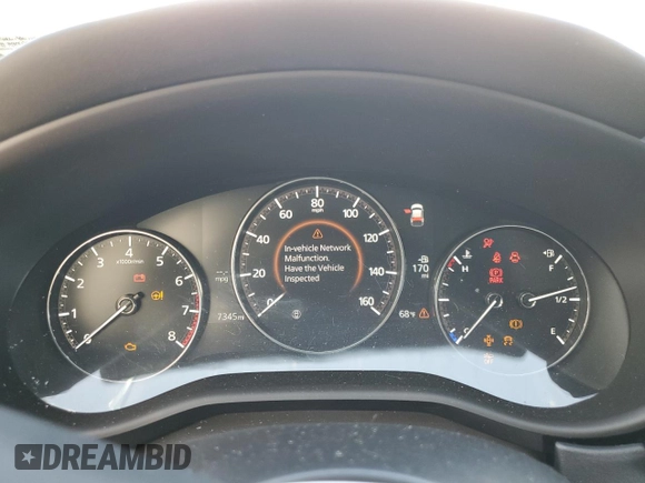 2023 Mazda CX-30 S with VIN 3MVDMBAM0PM506565, listed as a Copart auction lot 57699125 with 7,345 mi miles and Salvage title. Bid and sale history available at DreamBid. Image 9.