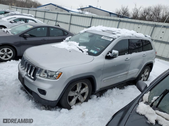 2012 Jeep Grand Cherokee Overland with VIN 1C4RJFCT5CC190099, listed as a Copart auction lot 43638895 with 244,349 mi miles and Clean Title. Bid and sale history available at carsss.com. Image 1.