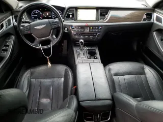 2015 Hyundai Genesis 3.8L with VIN KMHGN4JE9FU100693, listed as a Copart auction lot 81170334 with 128,109 mi miles and Salvage Title. Bid and sale history available at DreamBid. Image 8.