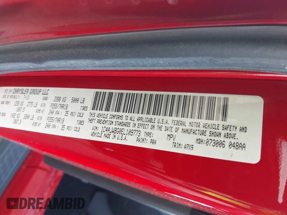 2014 Jeep Wrangler Sahara with VIN 1C4AJWBG0EL109773, listed as a IAAI auction lot 41678412 with 12,264 mi miles and . Bid and sale history available at DreamBid. Image 9.