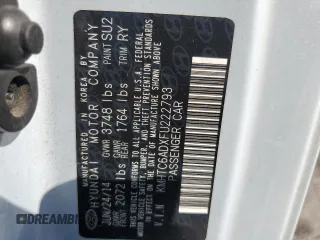2015 Hyundai Veloster z VIN KMHTC6ADXFU222793, wystawiony jako Copart lot #57861415 z przebiegiem 98 318 mil mil oraz Szkoda całkowita • Salvage title. Historia ofert i sprzedaży dostępna na DreamBid. Obrazek 12.