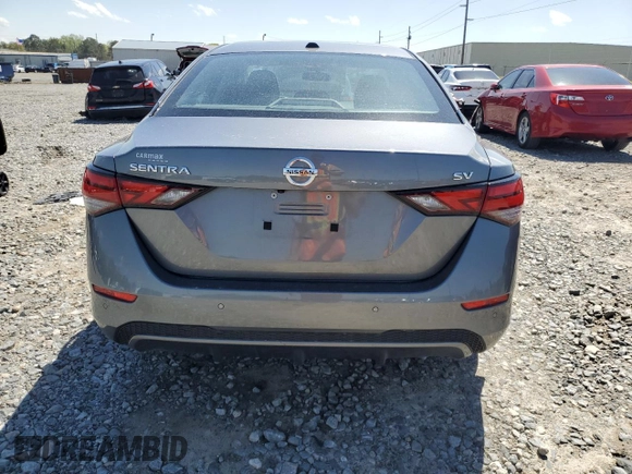 2022 Nissan Sentra SV with VIN 3N1AB8CV1NY288891, listed as a Copart auction lot 49887585 with 24,029 mi miles and Salvage Title. Bid and sale history available at carsss.com. Image 6.