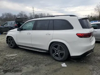 2022 Mercedes-Benz GLS with VIN 4JGFF5KE6NA604308, listed as a Copart auction lot 47210355 with 36,369 mi miles and Salvage Title. Bid and sale history available at carsss.com. Image 2.