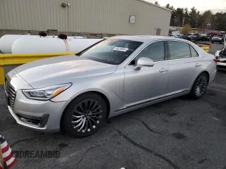 2019 Genesis G90 3.3T Premium with VIN KMTF34JA1KU064271, listed as a Copart auction lot 80226934 with 95,670 mi miles and Salvage Title. Bid and sale history available at carsss.com. Image 1.