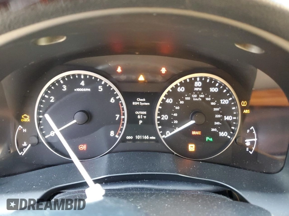 2013 Lexus ES 250 with VIN JTHBK1GG3D2064747, listed as a Copart auction lot 43606705 with 101,166 mi miles and Salvage Title. Bid and sale history available at DreamBid. Image 9.
