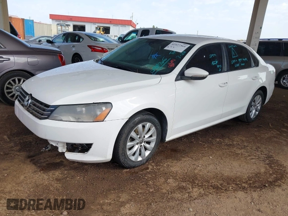 2012 Volkswagen Passat S w/Appearance with VIN 1VWAP7A35CC084706, listed as a IAAI auction lot 41927364 with 245,100 mi miles. Bid and sale history available at carsss.com. Image 2.
