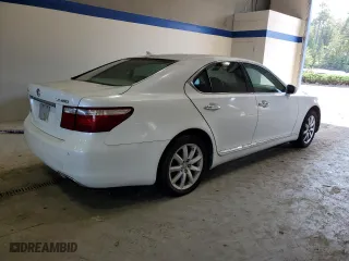 2008 Lexus LS 460 with VIN JTHBL46F585079083, listed as a Copart auction lot 72599494 with 0 mi miles and Salvage Title. Bid and sale history available at carsss.com. Image 3.