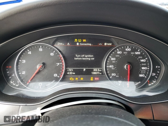 2015 Audi A6 3.0T Prestige with VIN WAUHGAFCXFN031884, listed as a Copart auction lot 41890843 with 136,077 mi miles. Bid and sale history available at carsss.com. Image 9.