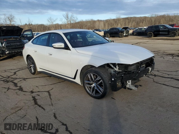 2023 BMW 4 Series 430i xDrive with VIN WBA73AV07PFP38922, listed as a Copart auction lot 42783635 with 16,846 mi miles and Salvage title. Bid and sale history available at DreamBid. Image 4.