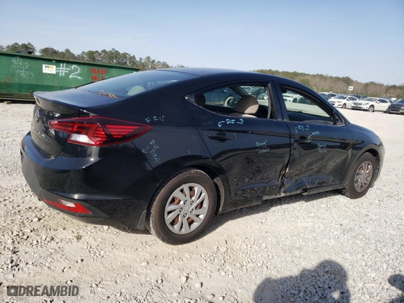 2020 Hyundai Elantra SE with VIN KMHD74LF2LU979369, listed as a Copart auction lot 48040995 with 43,791 mi miles and Salvage Title. Bid and sale history available at carsss.com. Image 3.