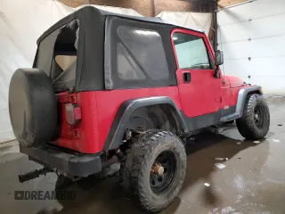 1999 Jeep Wrangler SE with VIN 1J4FY29P0XP493429, listed as a Copart auction lot 44254515 with 0 mi miles and Salvage Title. Bid and sale history available at carsss.com. Image 3.