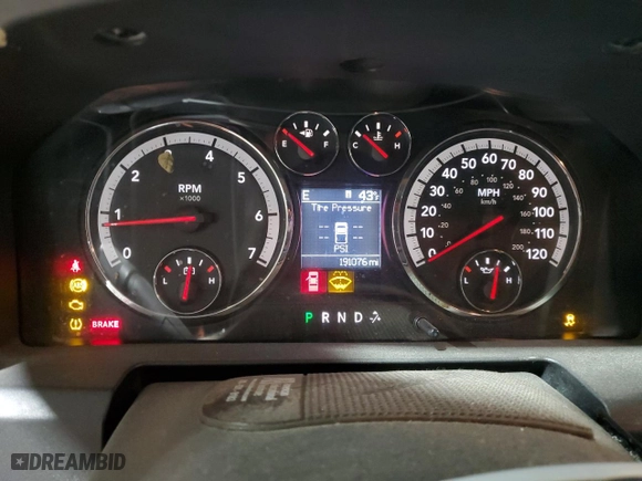 2010 Dodge Ram 1500 Laramie with VIN 1D7RV1CT6AS216676, listed as a Copart auction lot 83391404 with 191,076 mi miles and Salvage Title. Bid and sale history available at carsss.com. Image 9.