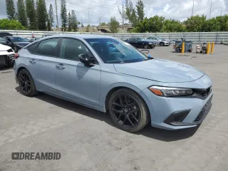 2023 Honda Civic Sport with VIN 19XFL2H88PE000014, listed as a Copart auction lot 55997375 with 28,892 mi miles and Salvage Title. Bid and sale history available at DreamBid. Image 4.