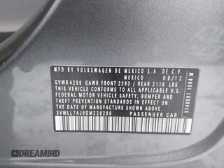 2013 Volkswagen Jetta TDI w/Premium с VIN 3VWLL7AJ9DM226266, выставлен на аукционе IAAI как лот 41625730 с пробегом 119 596 миль миль и . История ставок и продаж доступна на DreamBid. Изображение 9.