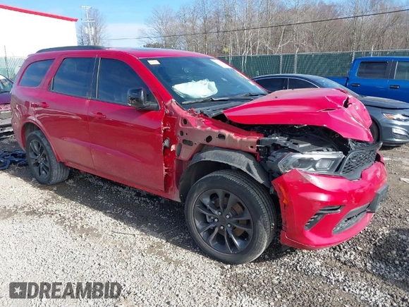 2021 Dodge Durango GT Plus with VIN 1C4RDJDG4MC751003, listed as a IAAI auction lot 41708008 with 26,097 mi miles and . Bid and sale history available at DreamBid. Image 1.