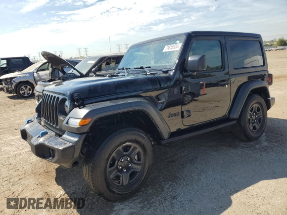 2023 Jeep Wrangler Sport with VIN 1C4HJXAG3PW618988, listed as a Copart auction lot 71615934 with 34,342 mi miles and Salvage title. Bid and sale history available at DreamBid. Image 1.