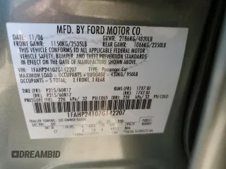 2007 Ford Five Hundred SEL with VIN 1FAHP24107G142207, listed as a Copart auction lot 75308824 with 0 mi miles and Non Repairable. Bid and sale history available at carsss.com. Image 13.